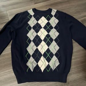 L argyle sweater